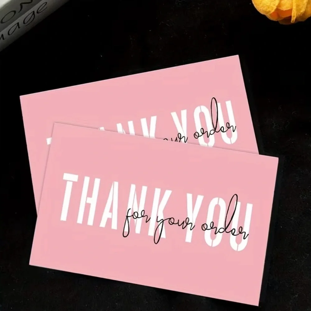Pink Thank You Cards, 50 pieces, NEW